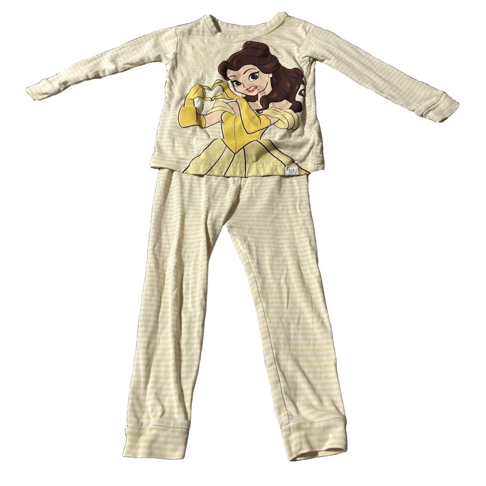 Yellow Disney Belle 2 Piece GAP Pyjamas Size 3T
